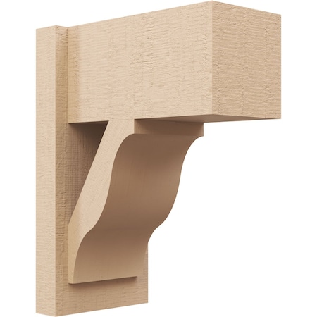 Ekena Millwork 8-in W x 14-in D x 18-in H Funston Block Rough Cedar Woodgrain TimberThane Outlooker, Primed Tan OUTUR080X14X18FST44RCPR